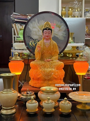Trọn bộ Tượng Quan Âm Bồ Tát Ngồi thờ trong nhà đẹp nhất QABT-149