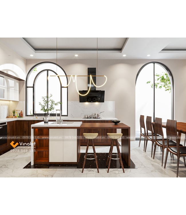 Tủ bếp nhựa cánh Laminate CLA05