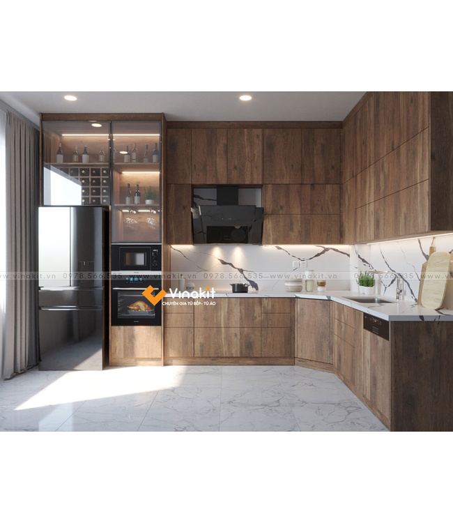 Tủ bếp nhựa cánh Laminate CLA07