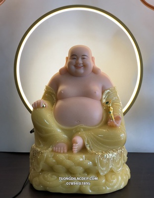 Tượng Phật Di Lặc Thạch Anh Áo Rủ PDL-044