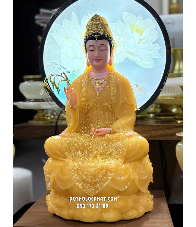 Trọn bộ Tượng Quan Âm Bồ Tát Ngồi thờ trong nhà đẹp nhất QABT-149