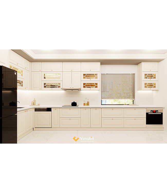  Mẫu tủ bếp gỗ công nghiệp cánh sơn Inchem INC14