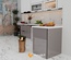Mẫu tủ bếp Inox cánh kính cường lực CK78