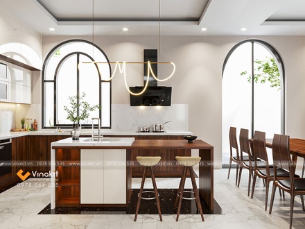 Tủ bếp nhựa cánh Laminate CLA05