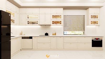  Mẫu tủ bếp gỗ công nghiệp cánh sơn Inchem INC14