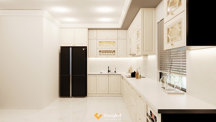  Mẫu tủ bếp gỗ công nghiệp cánh sơn Inchem INC14