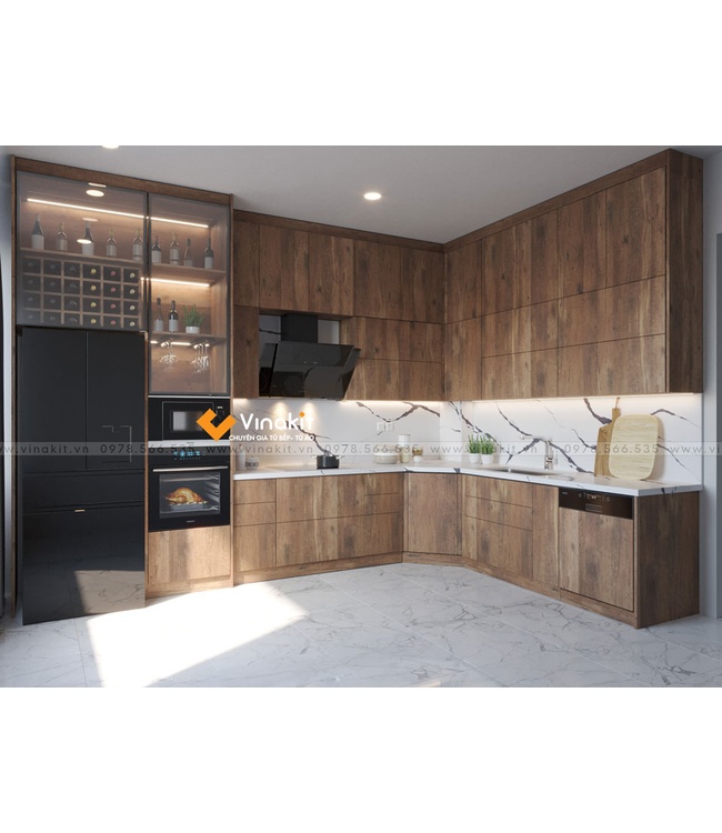Tủ bếp nhựa cánh Laminate CLA07