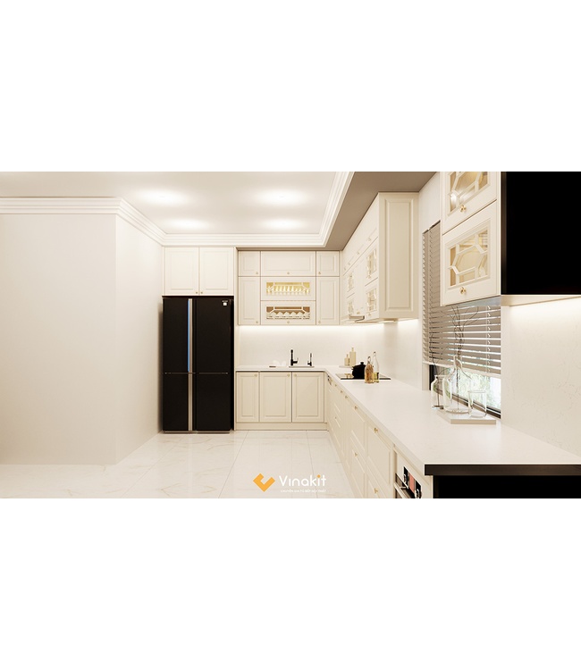  Mẫu tủ bếp gỗ công nghiệp cánh sơn Inchem INC14