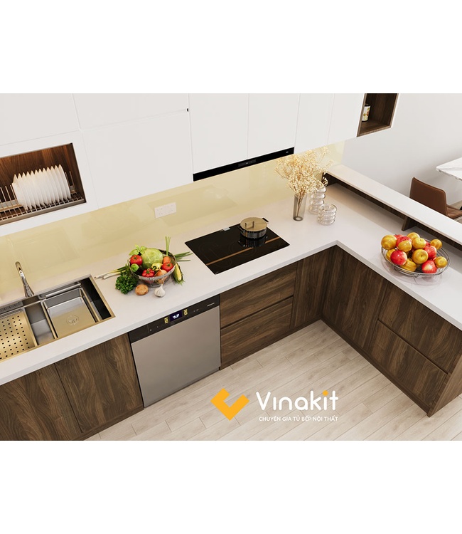 Tủ bếp nhựa cánh Laminate CLA11