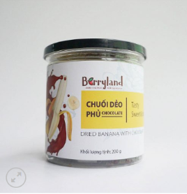 Chuối dẻo phủ chocolate Berryland